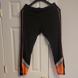 Only Play Workout Leggings Size 2X Black And Orange